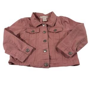 Emma & Elsa Toddler Girl 5T Mauve Button Up Jacket 100% Cotton